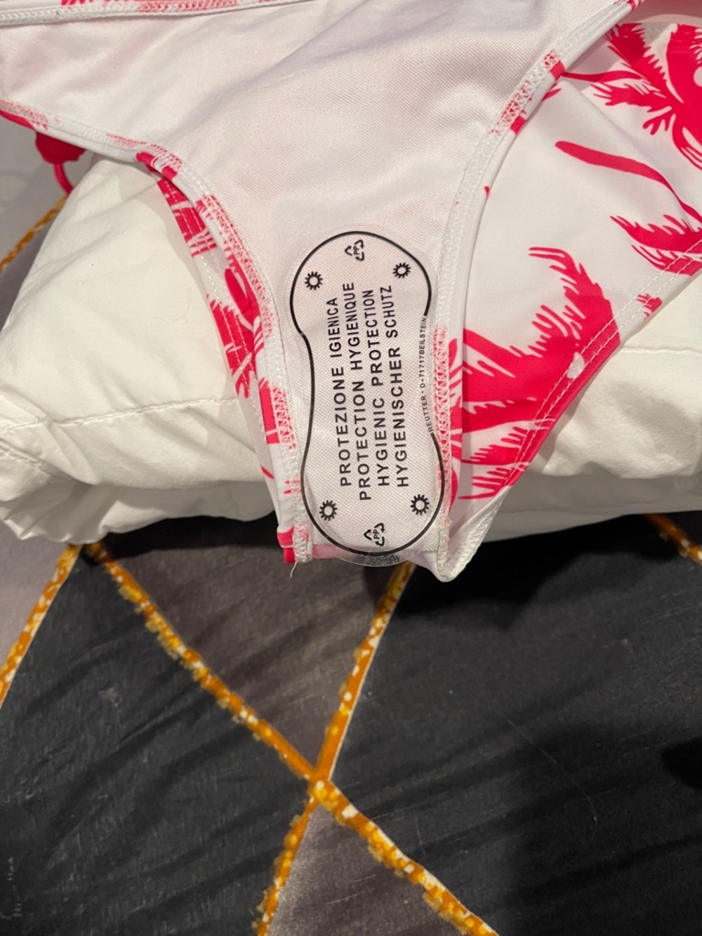 Pink Palm Tree Two-Piece Swim Set Brand New - Picture 2 of 9